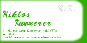 miklos kummerer business card